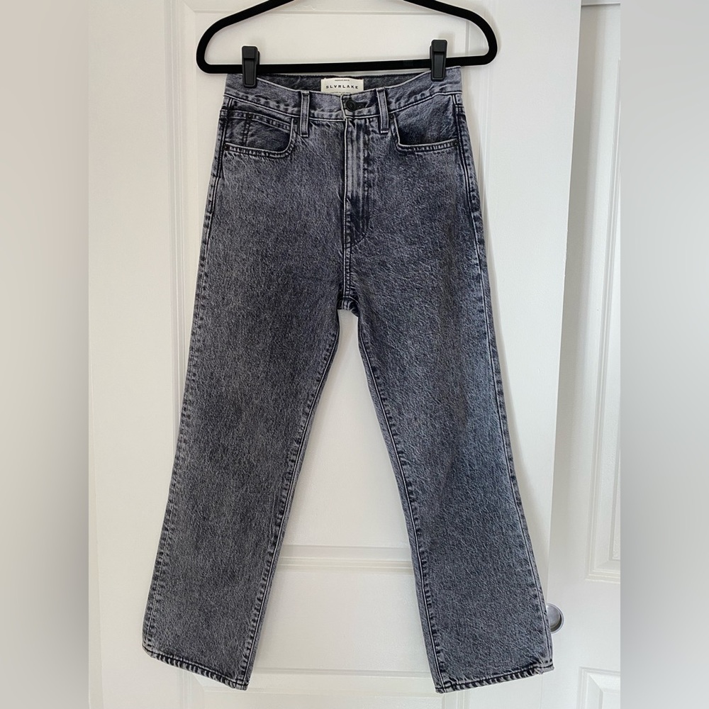 SLVRLAKE Straight-Leg London Cropped Jeans